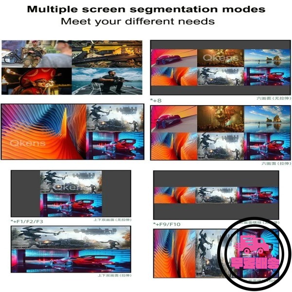 4K 60Hz 1080p 6x1 HDMI 멀티뷰어 2 3 5 스크린 분할기 쿼드 무결점 전환 USB 마우스 키보드용