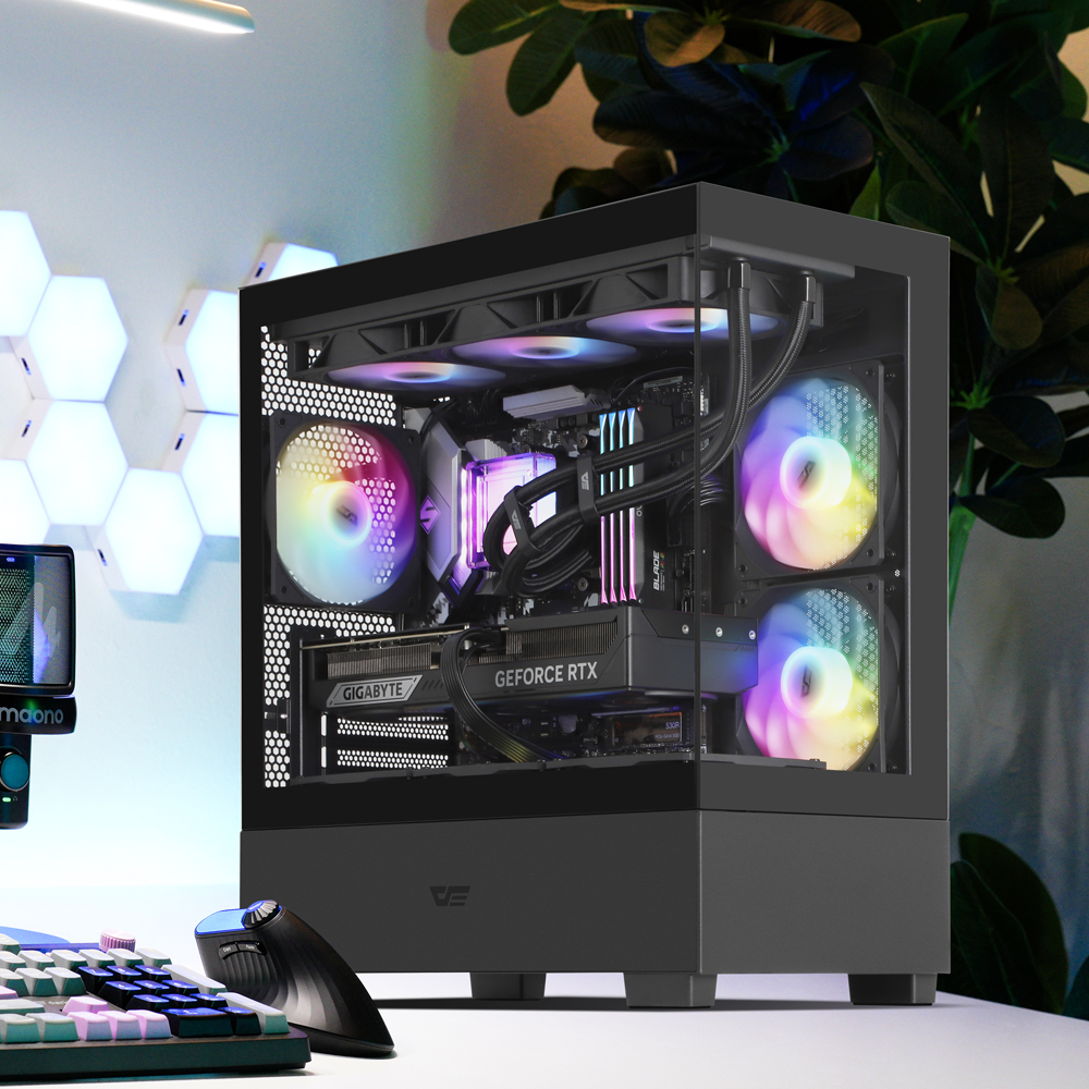 다크플래쉬 다크플래쉬 DS500M RGB 블랙 4090 PC케이스 어항케이스 본체